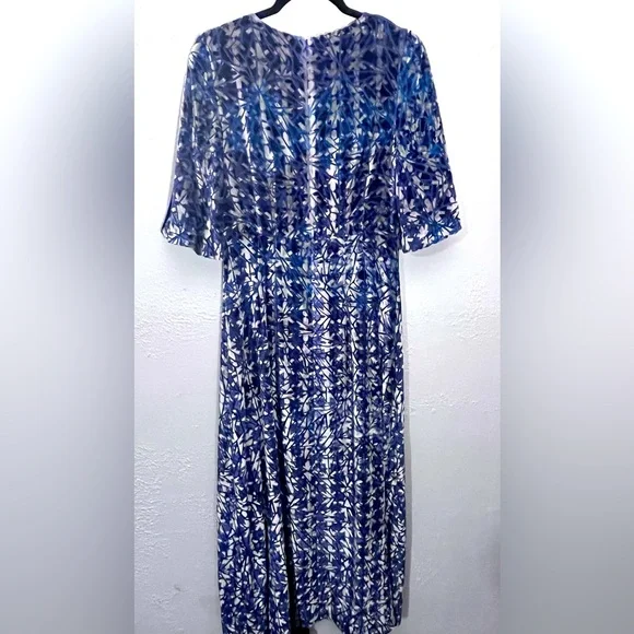 CARLISLE Collection Printed Blue VelvetMaxi Dress Sz 2 Boho Whimsical Fairy CARLISLE Collection Printed Blue VelvetMaxi Dress Sz 2 Boho Whimsical Fairy